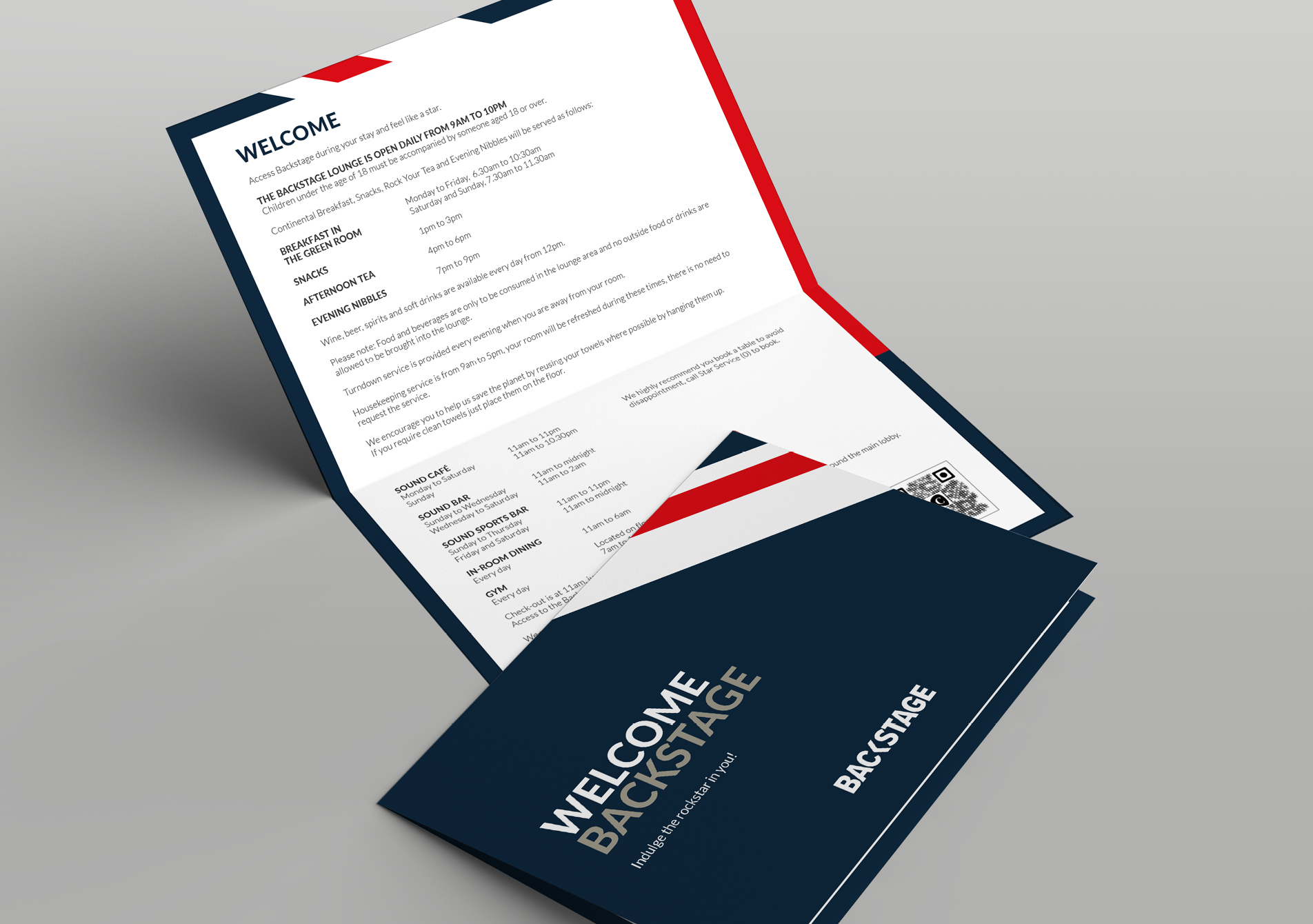 Cumberland Welcome leaflet on a grey background