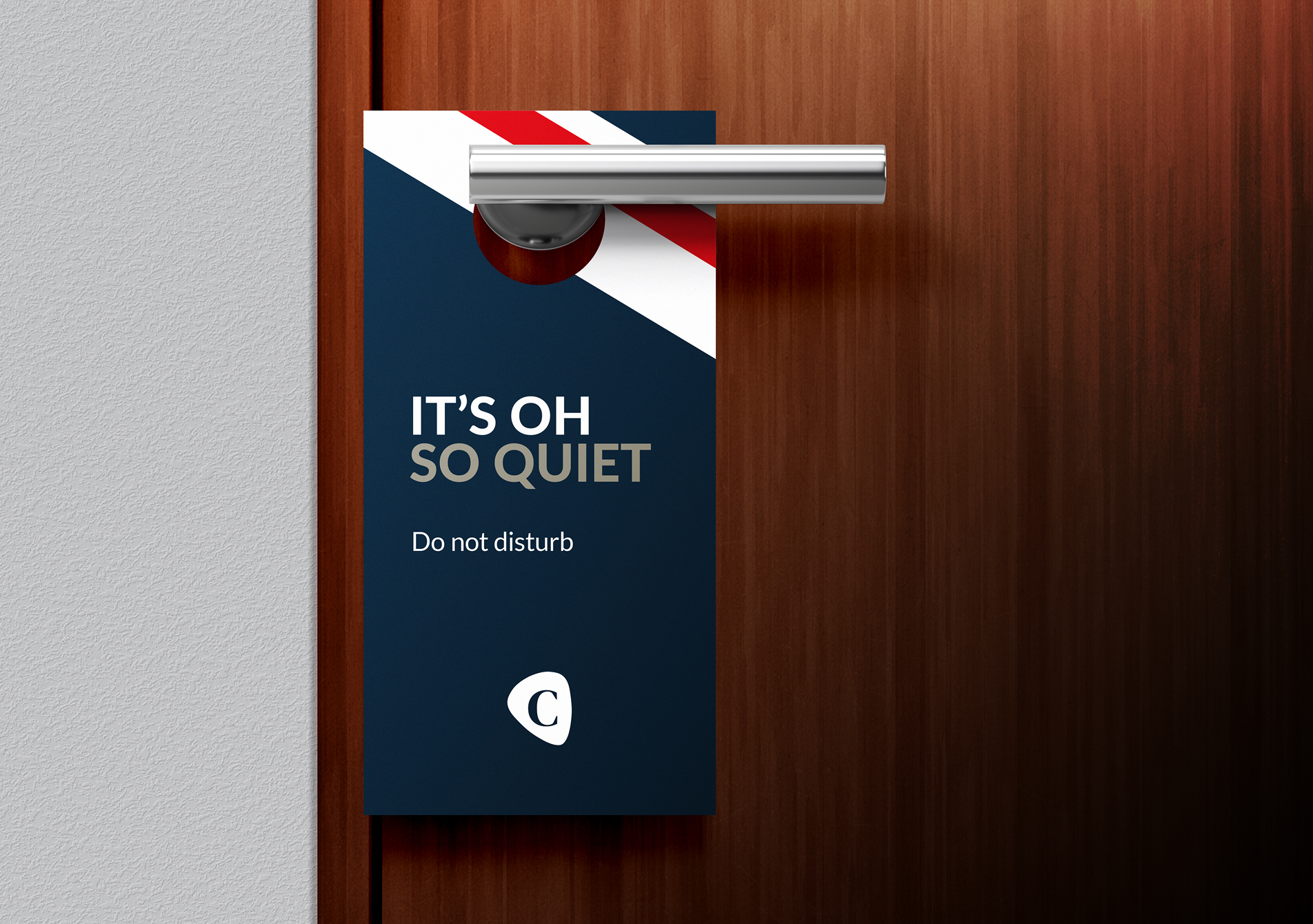 Cumberland do not disturb sign hanging on a door