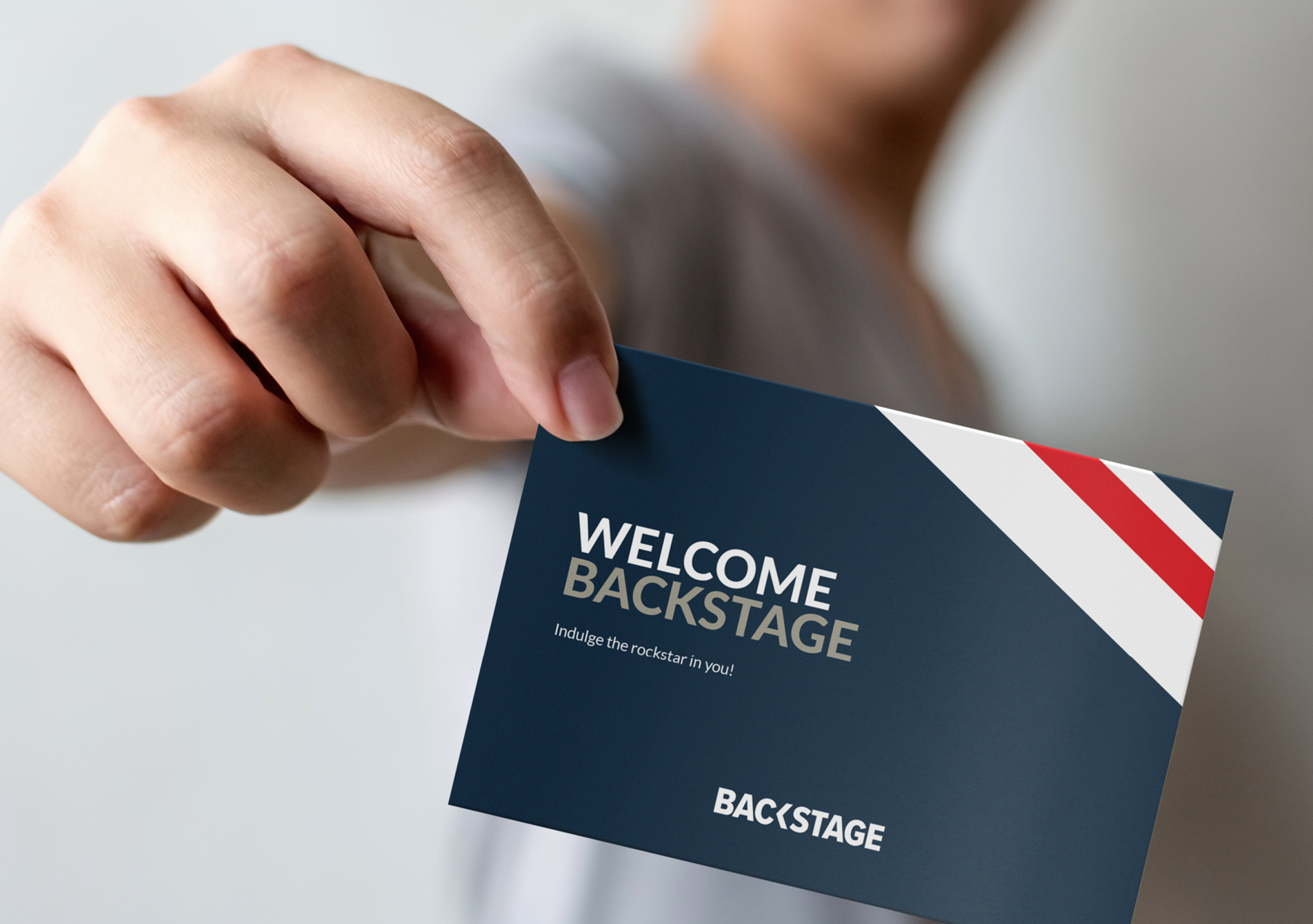 Man holding a Cumberland welcome leaflet