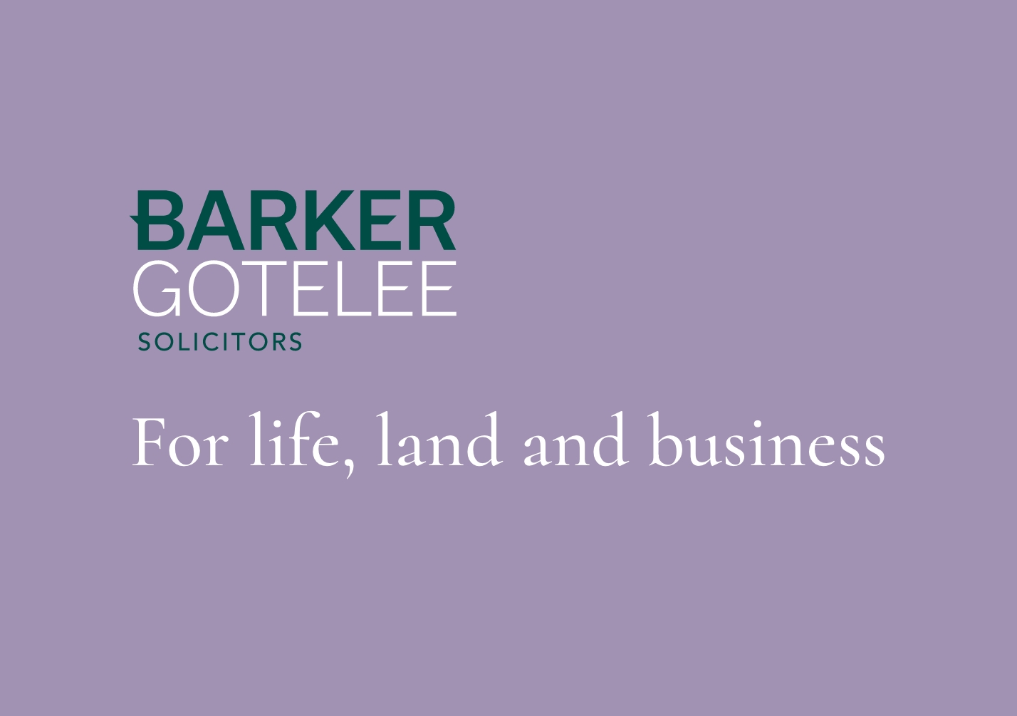 Barker Gotelee rebranded logo and strapline