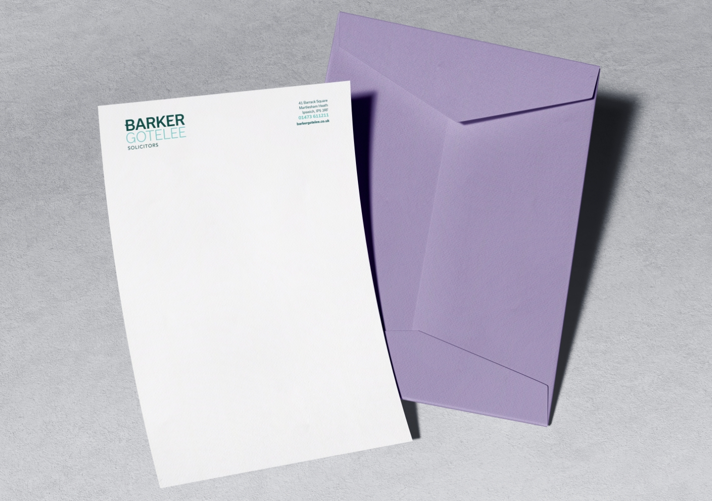 Barker Gotelee stationery