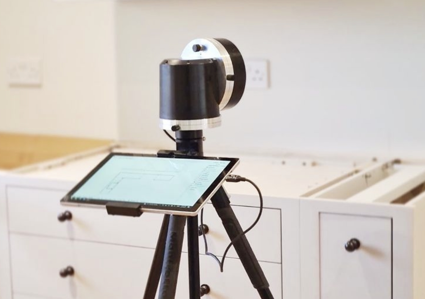 Laser guided mapping device