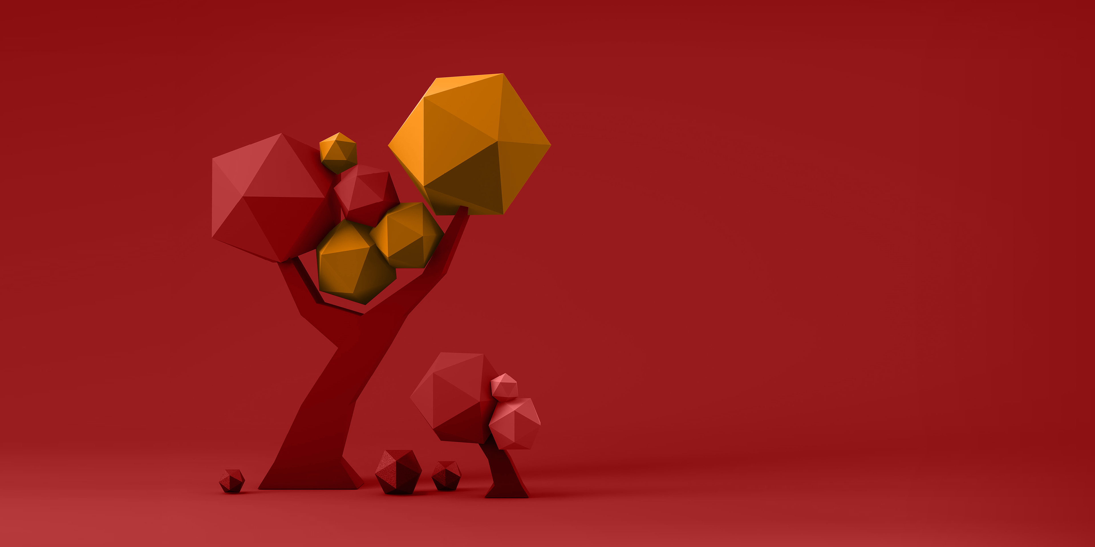 Digital image of UK Power Networks pension schemes 3D oak tree graphic